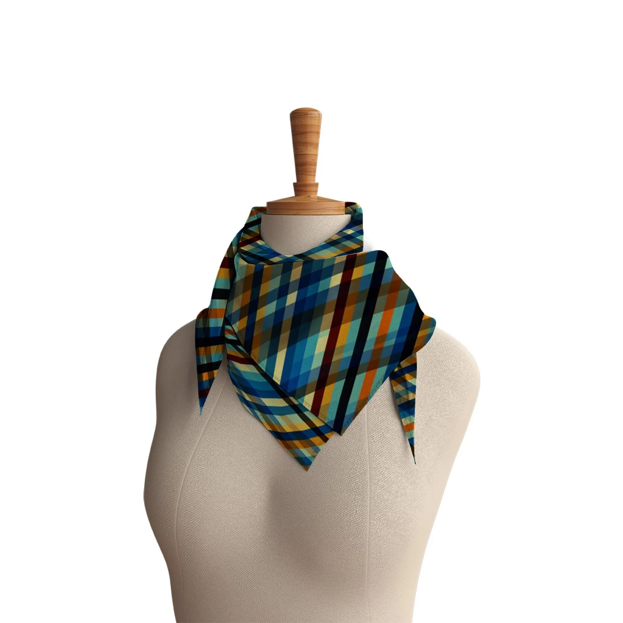 Custom Silk Scarf Personalized Logo Print Fashion Square Scarf For Women Versatile Headband Bag Accessory