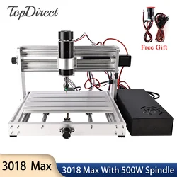 Cnc 500 pro max mit w spindel metall gravur maschine 40w laser gra vierer fräsmaschine für holz acryl pcb pcv