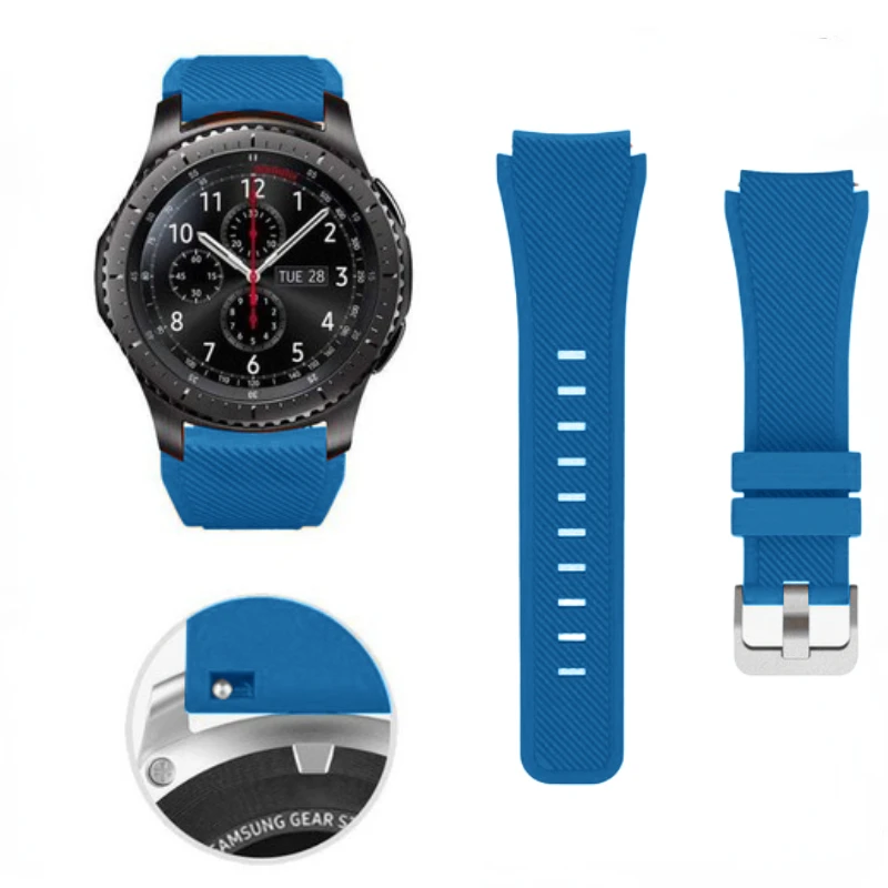 22mm 20mm Silicone Strap For Samsung Watch 3 45mm/Gear S3 /Huawei Watch 3/GT2 Pro Sports bracelet For Amazfit GTR/Stratos Correa