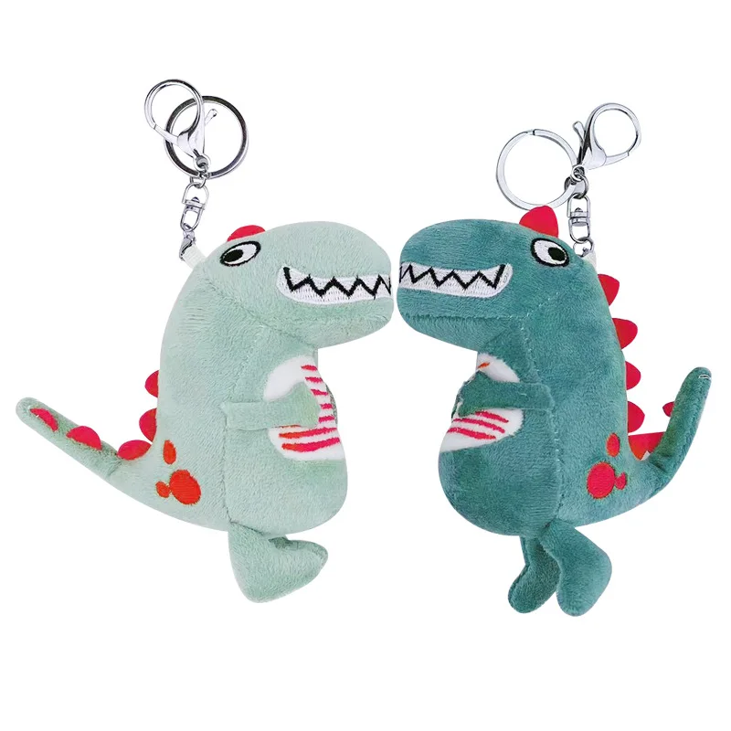 12CM Weird Scary Schlüsselanhänger Cute Doll Dinosaur Ornaments Bag Doll Dinosaur Keychain Plush Mini Trendy Kids Christmas Gift