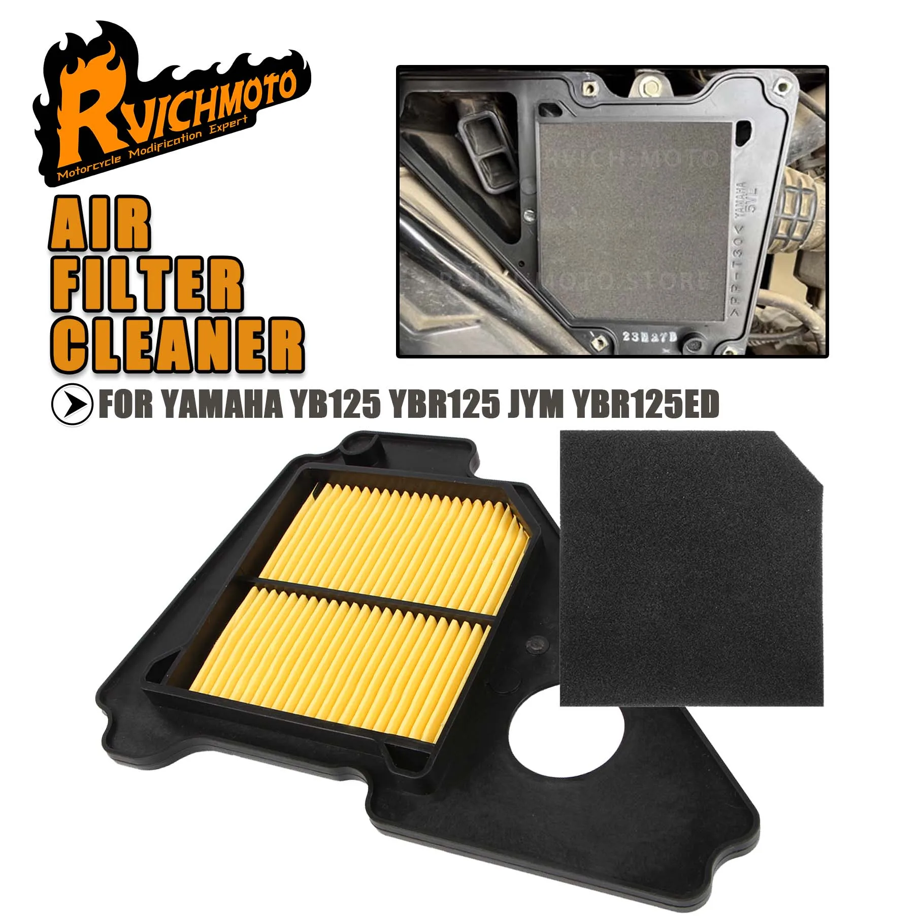 YB YBR 125 Motorcycle Air Filter For Yamaha YB125 2008 YBR125 JYM YBR125ED 2005-2014 Air Purification Intake Element Cleaner