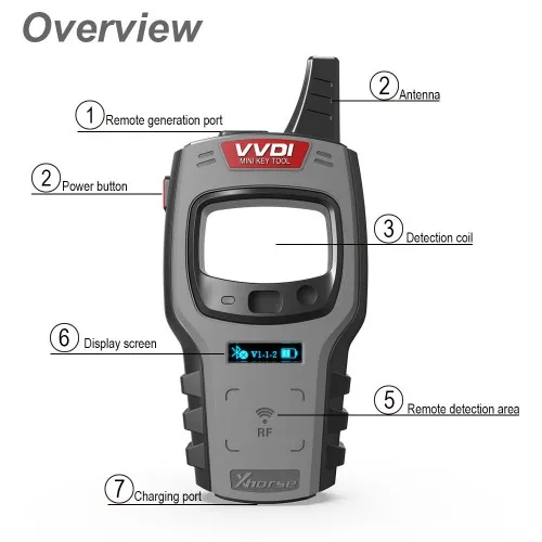 Picture 4: Xhorse VVDI Mini Car Key Programmer Tool Global Version Without Copy 48 Transponder (96 bit) Function No Tokens