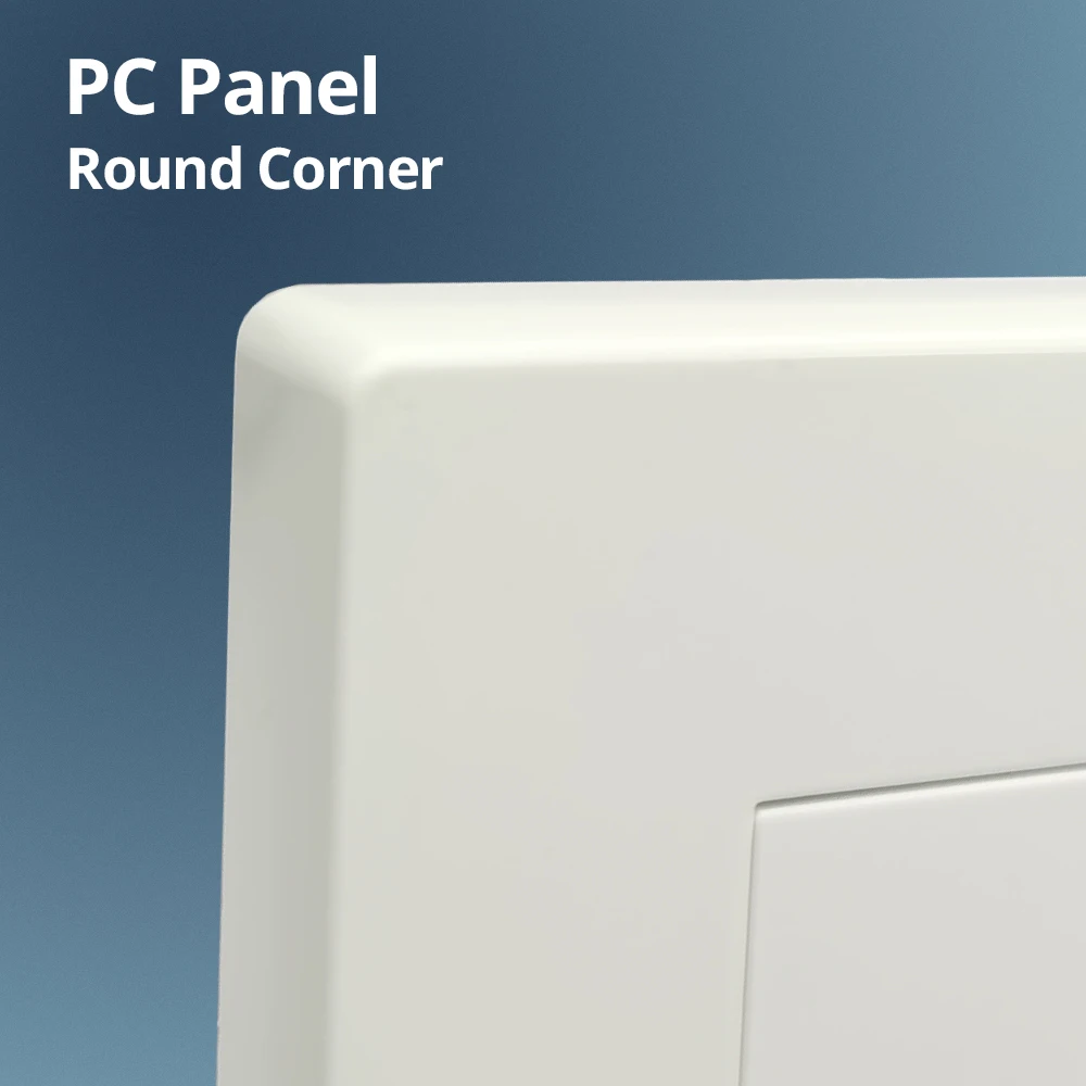 Wallpad Vertical 1/2/3 Gang 2 Way Wall Light Switch With LED Dual USB Charge Port EU Socket Outlet 172*86mm White Plastic Panel