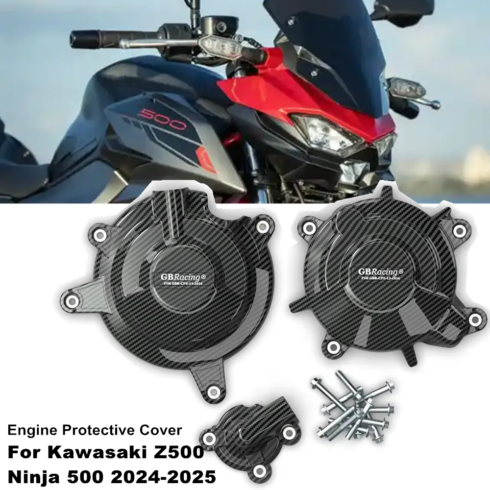 

For Kawasaki Ninja 500 Ninja500 Z500 Z 500 2024-2025 Motorcycle Engine Cover Sets Bonnet Protector Engine Cover
