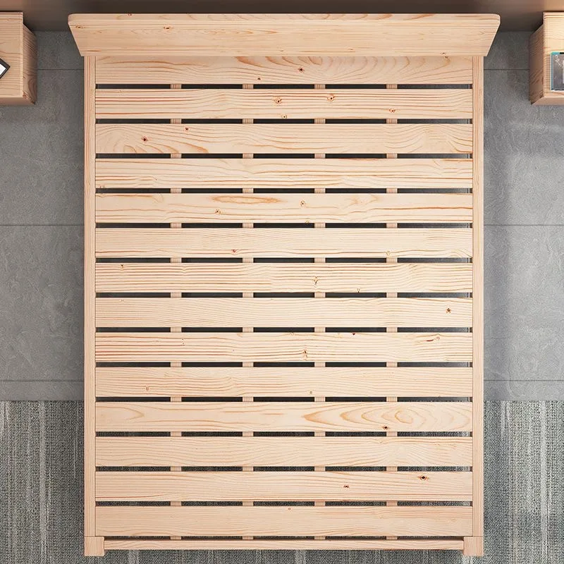 

Кровать 1,5 с сосновой двуспальной кроватью 1,8 метра современная простая аренда комнаты e****mical односпальная кровать 1м каркас кровати