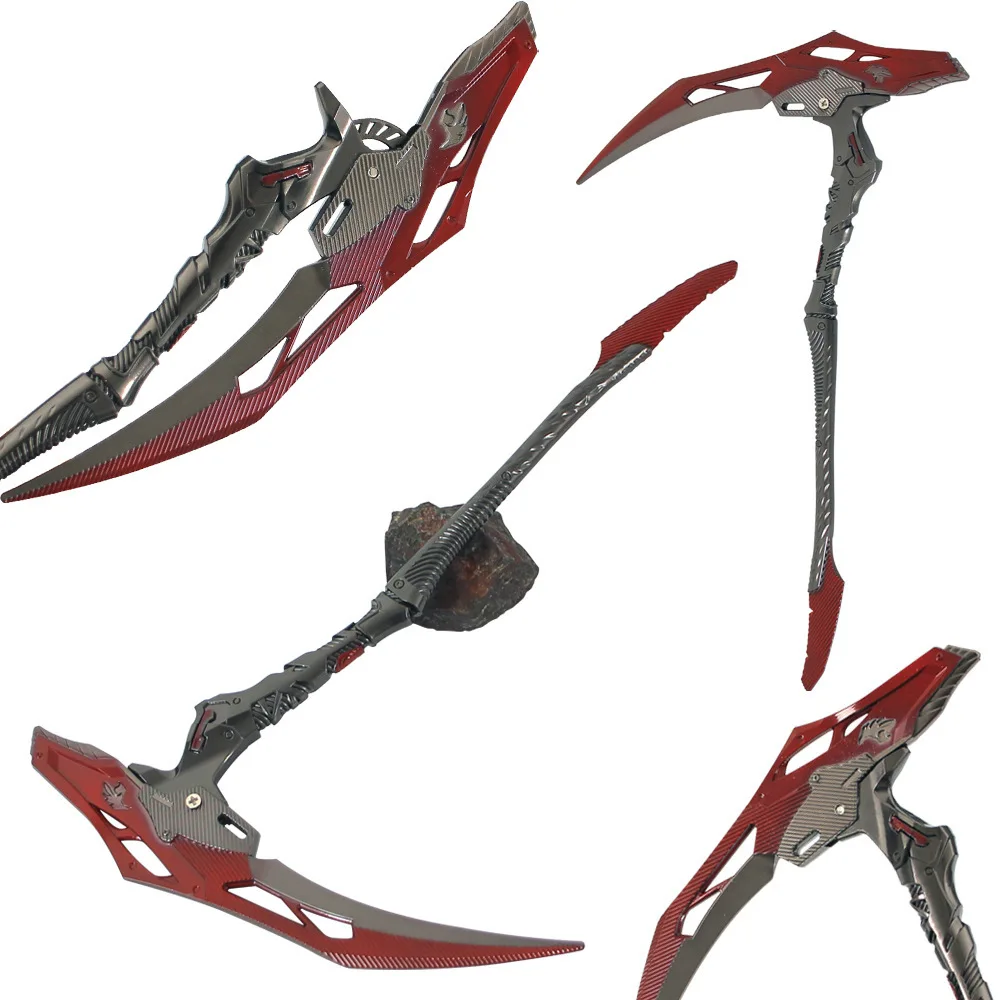 25cm Arena Breakout Reaper Scythe Foldable weapons Model Game Peripheral Metal Craft Desktop Collectible Ornament Boy Toy Gift