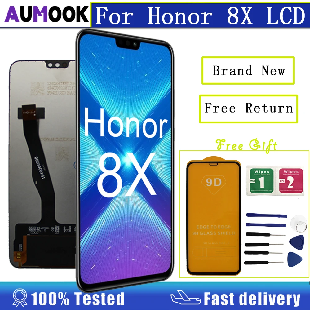 6.5 Inch LCD For Huawei Honor 8X Display Touch Screen Digitizer Assembly For LCD Screen With Frame Replacement Free Gifts