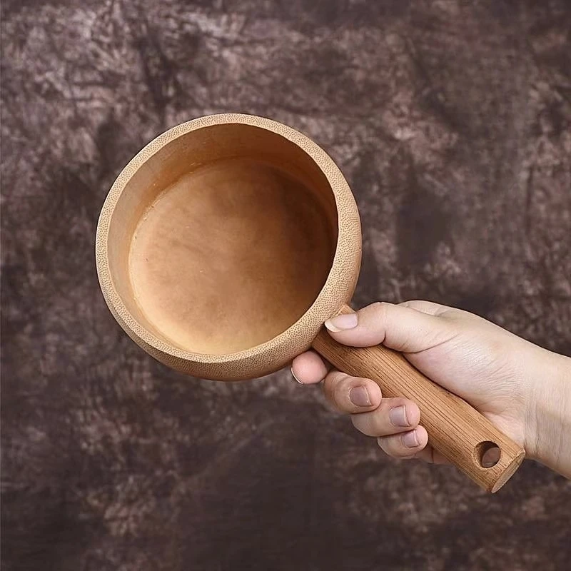 Bamboo Environmental Protection Long Handled Water Spoon Home Kitchen Factory Utensils Thickened Natural Bathroom Water Ladle
