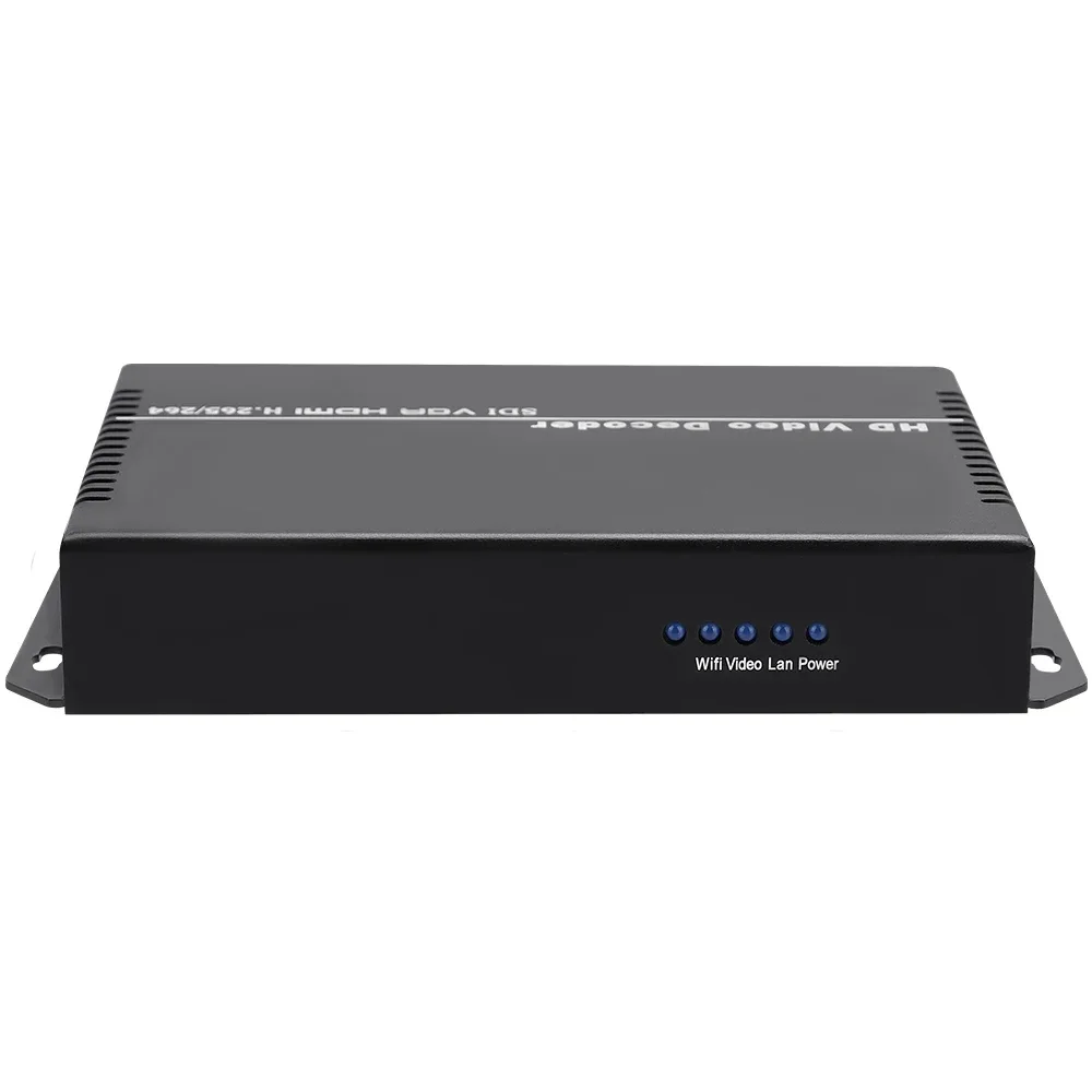 4K HD HEVC H.265 H264 IP SRT RTMP RTMPS To SDI HDMI CVBS VGA Audio Video Decoder For IP Camera