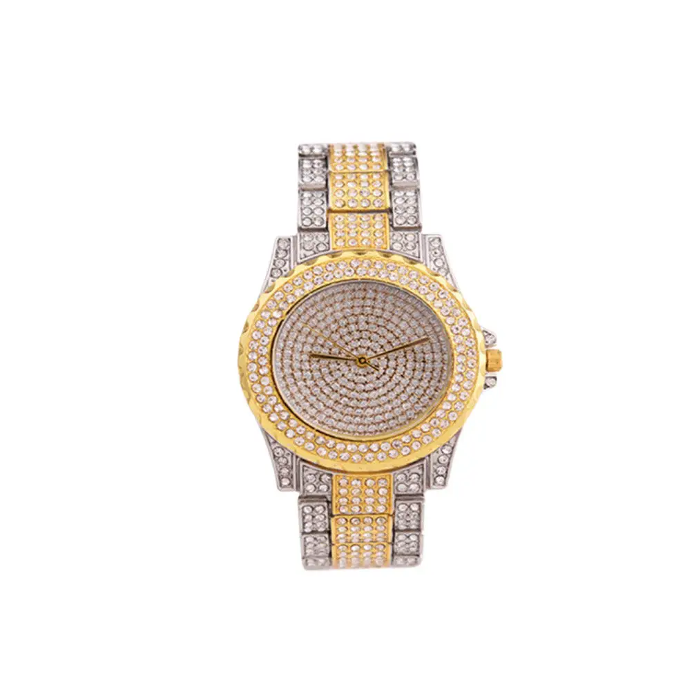 1Pcs Rhinestone Women Casual Watch Quartz Movement Steel Strip Wristwatch Elegant Design Gift for Mom Sister Girlfriend New Year
