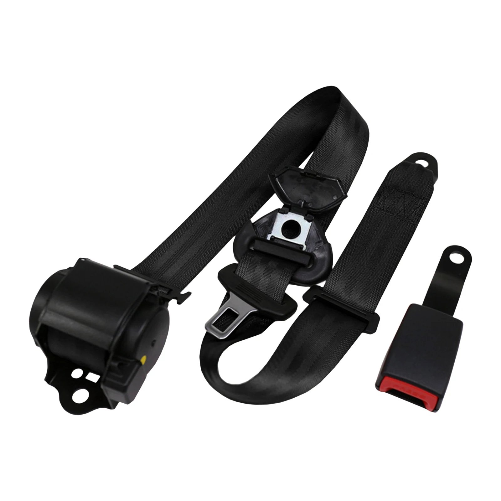 3 Point Car Seat Belt Automatic Retractable Seat Belt for Go Kart Buses Black Red Safety Adjustable Seatbelts Accessories