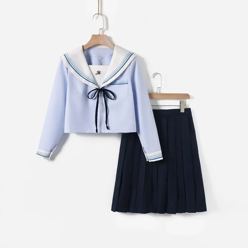 stylish-japanese-jk-school-uniform-set-women-long-sleeve-top-high-waist-pleated-skirt-for-campus-daily-casual-wear-cosplay