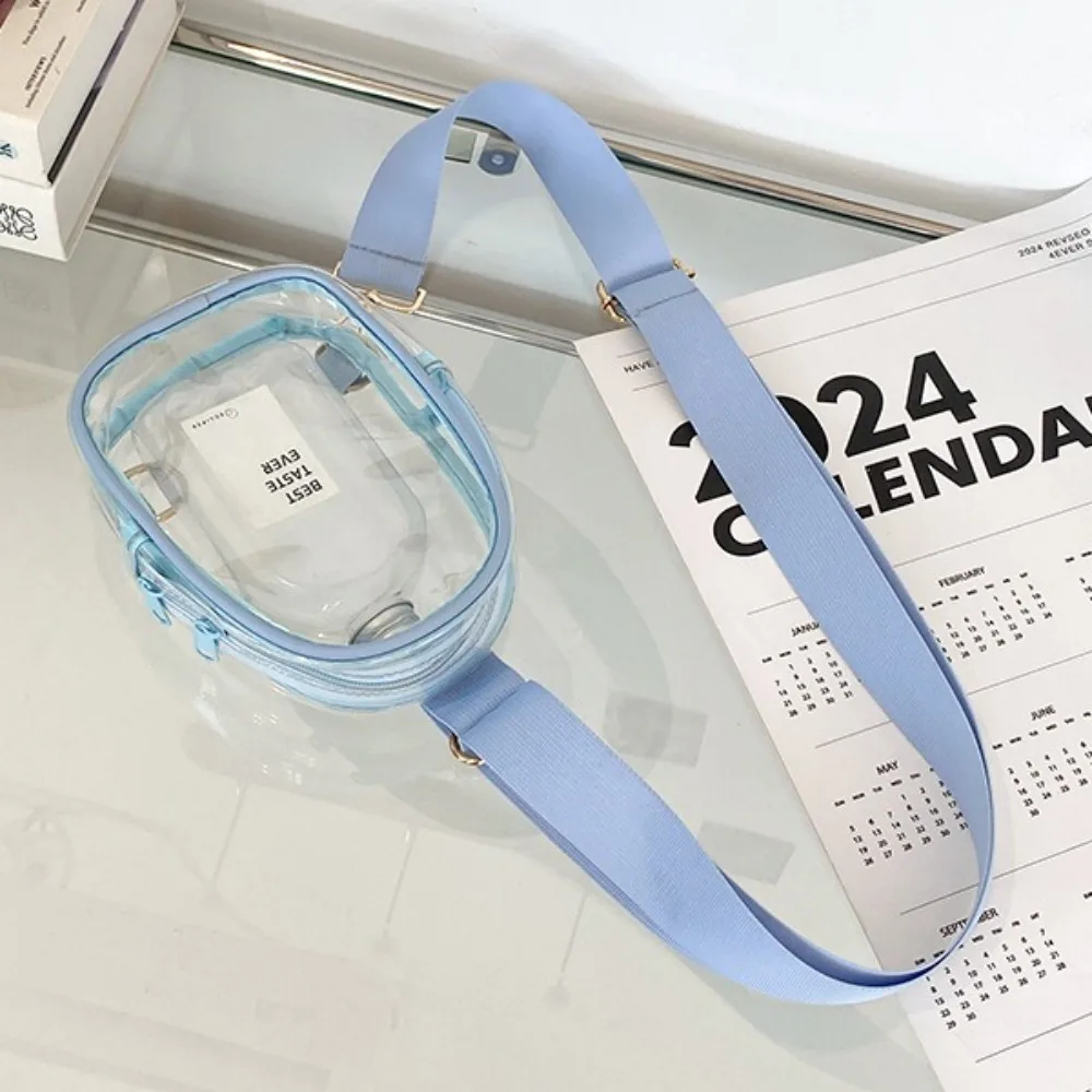 PVC Couple Clear Shoulder Bag Waterproof Summer Transparent Crossbody Bags Portable Storage Doll Go Out Bag