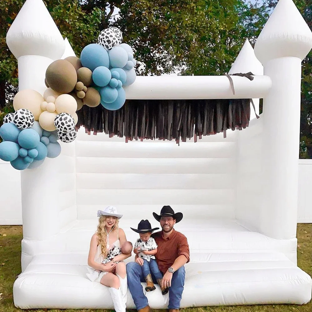 

NEW Commercial inflatable white bounce house inflatable party jumping castle outdoor inflatable wedding bouncer for event