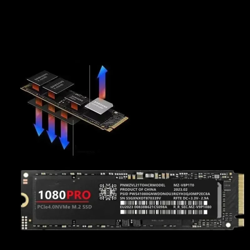 Disco rígido interno para laptop, disco de estado sólido, SSD, SATA, 2280, 1 TB, 2 TB, 4TB, NGFF, NVME, 1080PRO