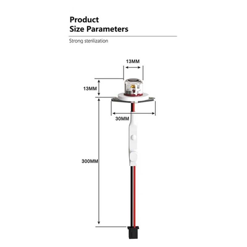 A98Z 2 szt. DC12-24V UVC 270-280NM Ultrafioletowy Oczyszczacz Wody Dezynfekcja Dozownik Wody dla Zwierząt Moduł Dezynfekcyjny LED