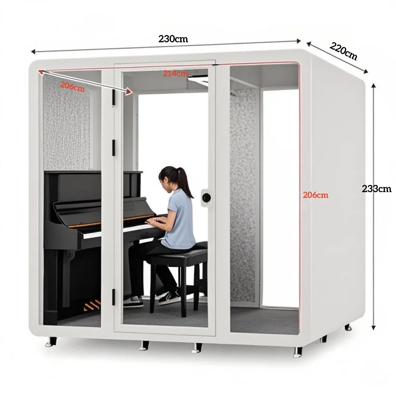 Noise Breakout and Low Frequency Sound Isolation Booth for Drums