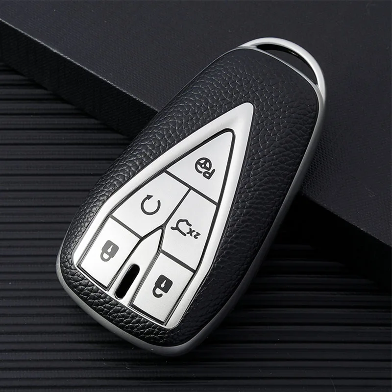 Daefar Auto untuk Changan CS35 PLUS CS75PLUS CS55PLUS Kulit TPU Mobil Remote Key Case Cover Shell Holder Tas Gantungan Kunci