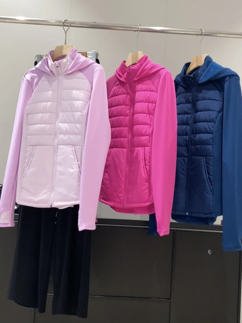 

Slim Fit Fce Lined Waist Cinched Spor Sle Cotton Jaet Women's New Autumn Winter Warm Lightweight Coat Zipper Closure