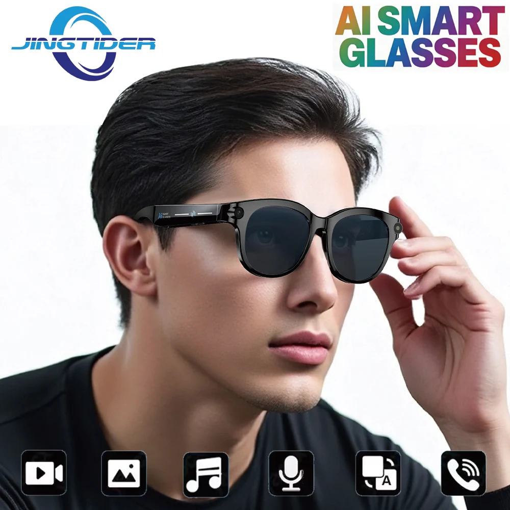 

Новые умные очки M89 с AI-камерой для видеозаписи, Bluetooth-звонками, LED-фонариком и AI-переводом в реальном времени, интеллектуальные солнцезащитные очки