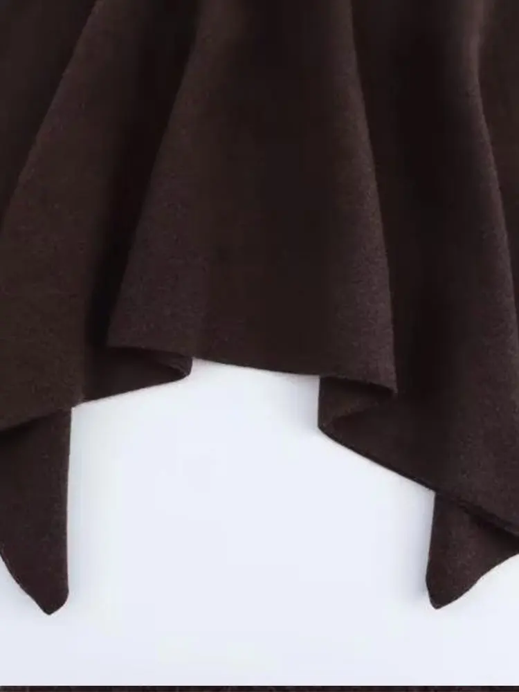 TFAFXY سترات نسائية فضفاضة محبوكة ملابس الشارع الشهير برقبة دائرية على طراز الرأس موضة خريف وشتاء 2025 ملابس خارجية متماسكة