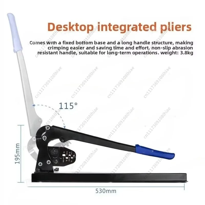 Open Barrel OT Terminal Crimping Tool for U Type Wire Connectors 5-200A, Professional Copper Cable Lug Crimper Pliers