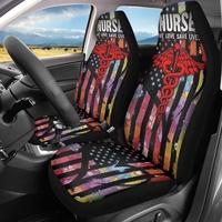 Set of 2 Car Seat Cover Paramedic EMT EMS Nurse Print Front Seat 2Pcs Set Women Durable Auto Front Seat Covers Protectors Decor