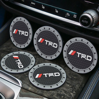 Car Water Cup Mats Water Slot Non-Slip Pads For TRD TOYOTA Crown Reiz Corolla Prada Alphard Yaris Vitz Camry GT86 Accessories