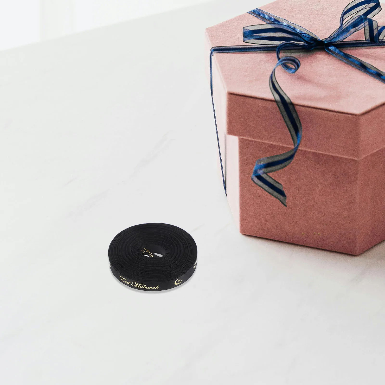 شريط هدية العيد بتصميم نجمة من البوليستر لتغليف رمضان، مثالي لتزيين شجرة إكليل الحرف اليدوية المسلمة #4