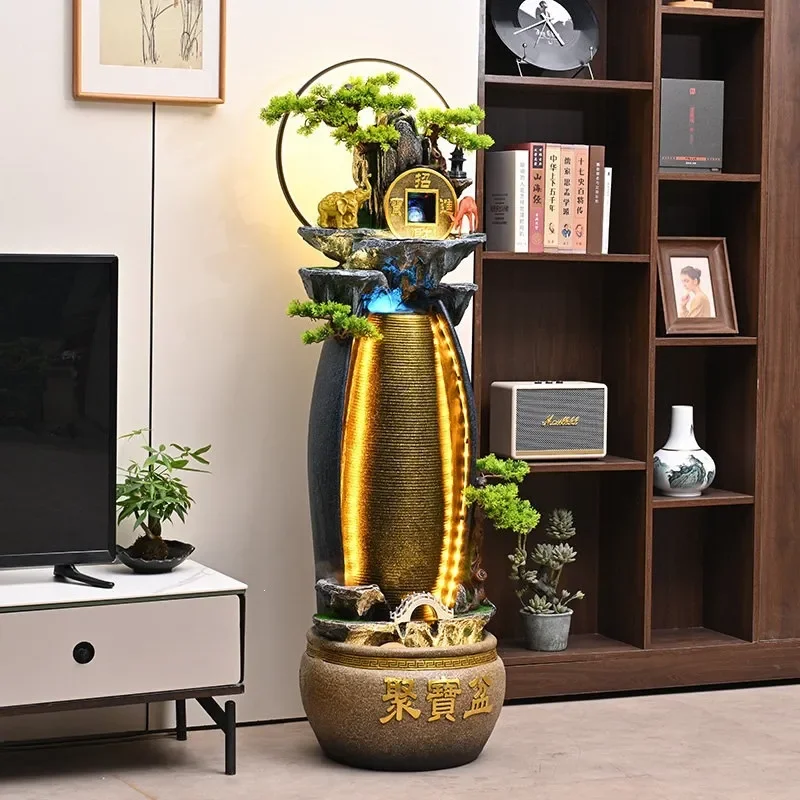 for Flowing Water Ornament Circulating Water Lucky Living Room Landing Windmill Wheel Company Office Decoration Housewarming