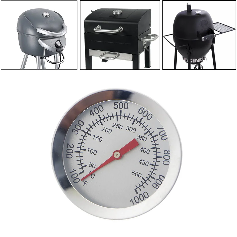 Stainless Steel BBQ Smoker Grill Temperature Gauge Barbecue Thermometer Cooking Food Probe Grill Oven Home Kitchen Accessories