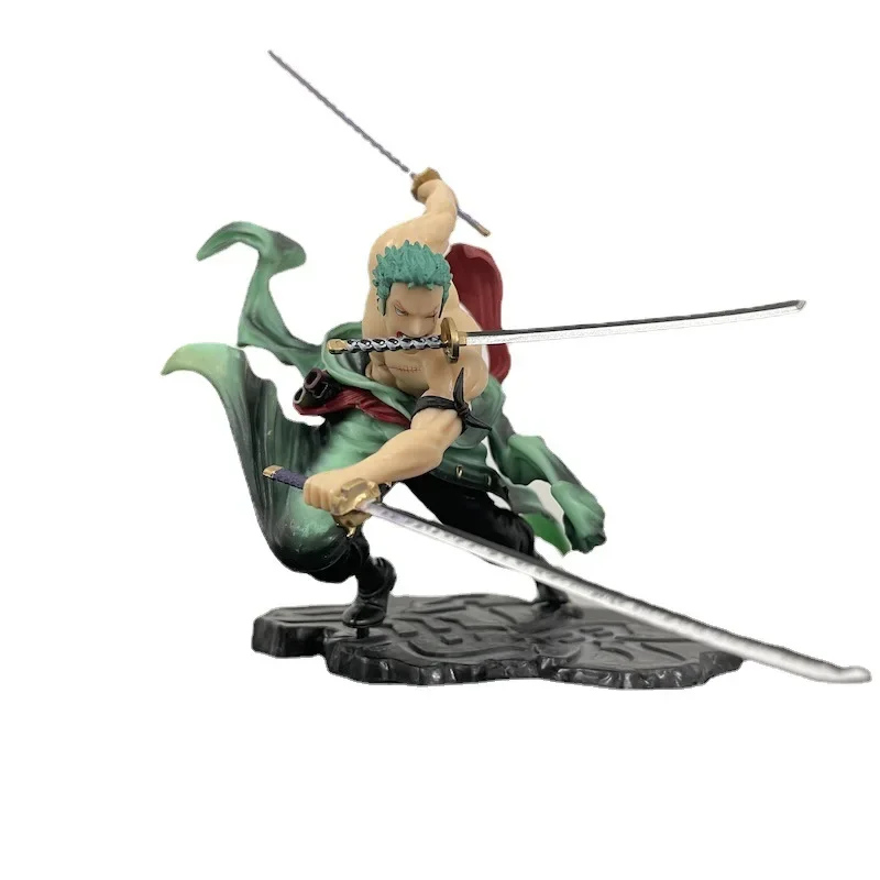 15cm Small Mini Roronoa Zoro Figure Anime One Piece Pvc Model Ornament Action Figure Toys For Boys Children's Birthday Gifts