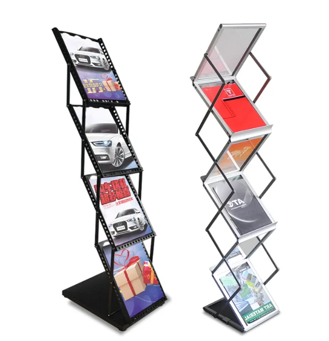 

Factory Wholesale A4 Catalogue Shelf Portable Magazine Rack Portable Brochure Stand