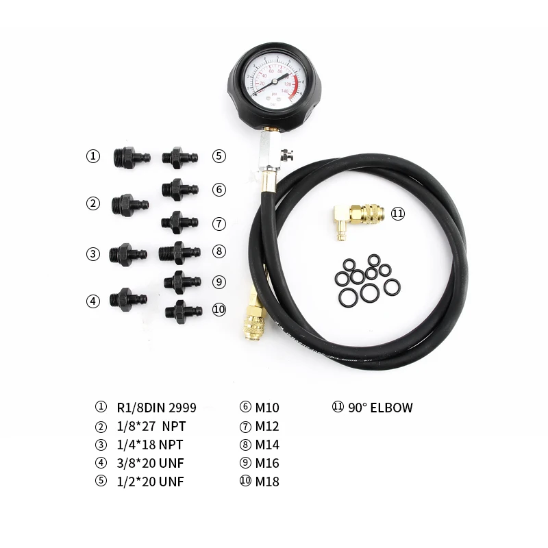 Automobile Engine Oil Pressure Gauge Multifunctional Car Lubricant Detection Instrument Maintenance Tool Set