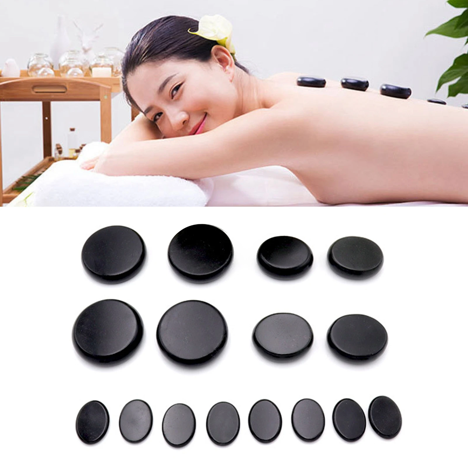 

Набор грелок для массажного камня, улучшение кровообращения, электрические горячие камни для спа с алюминиевой коробкой, массажные камни с подогревом