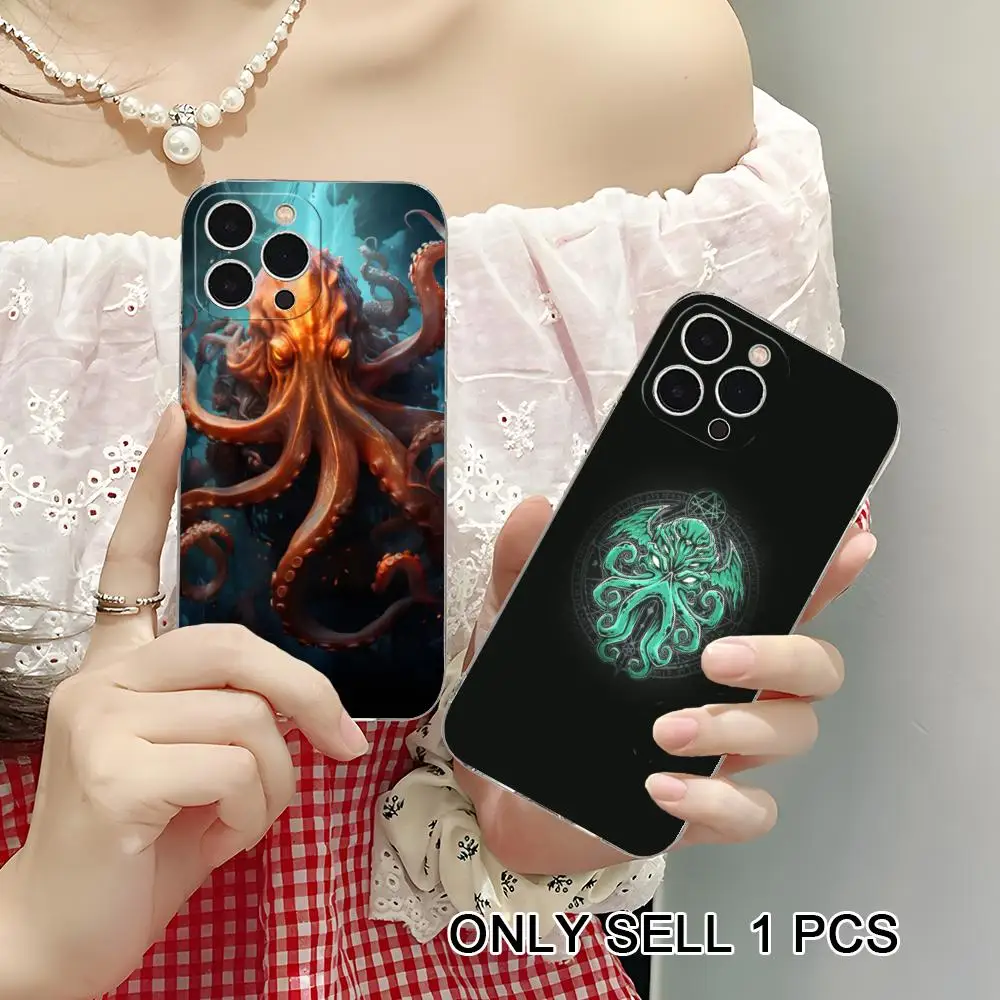 

Great Mythology Cthulhu Phone Case for iPhone 17 16 15 14 13 12 11 X XR XS Air Pro Max Plus Mini Soft TPU Clear Cover
