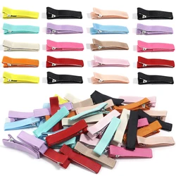 10pcs/Bag Multicolor Cloth Wrapped The Metal Duckbill Hair Clip For Jewelry Making Hairpins DIY Hairpins Base Decorations
