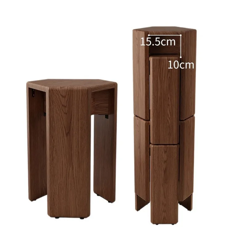 Order stool solid wood folding strong and durable stackable stool household 2026 new stacking stool
