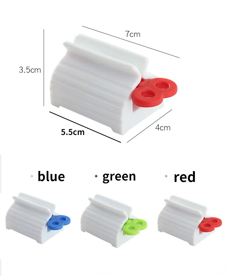 3/2/1pcs Toothpaste Squeezer Rolling Tube Toothpaste Seat Holder Stand Rotate Facial Cleanser Squeezing Dispenser Bathroom