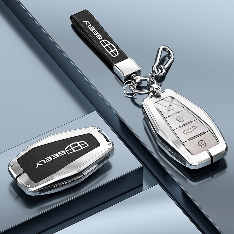 Car Remote Control Key Case Holder Cover For Geely Coolray X6 Atlas Monjaro Tugella Geometry C Emgrand Global Kulrey Hawk GX