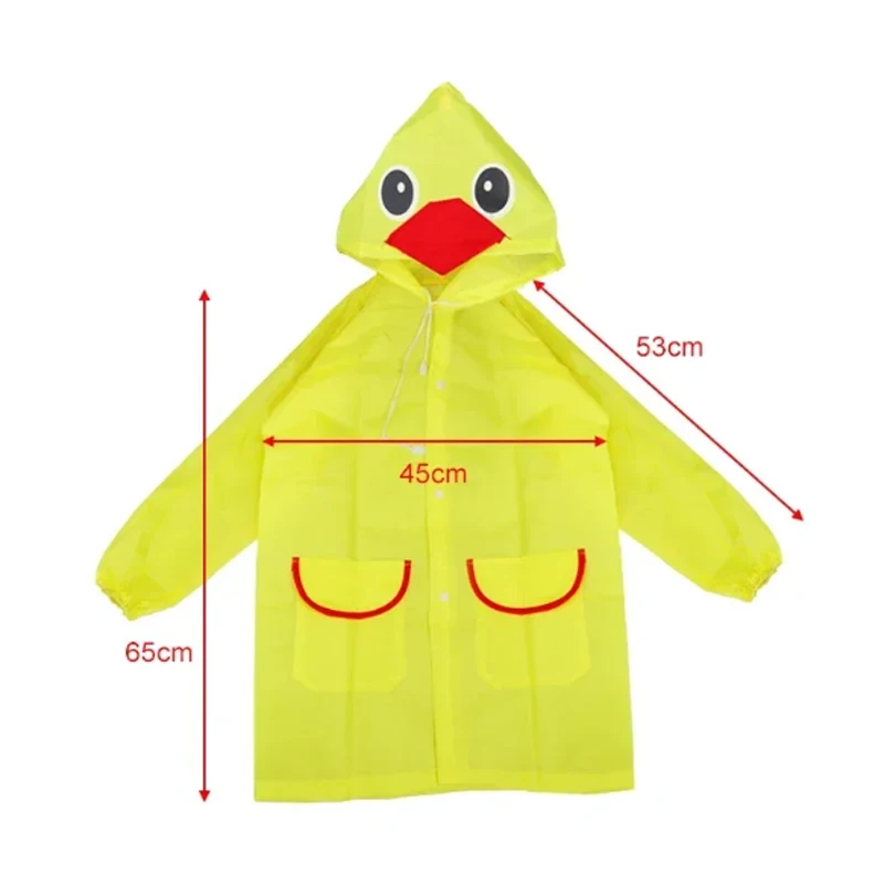 Children\'s raincoats cartoon animals fashion poncho waterproof boys and girls camping hiking hooded poncho