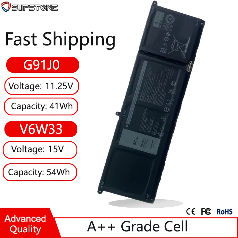 V6W33 G91J0 Laptop Battery For Dell Inspiron15 5310,3511,5510,5410,5415,5518,3510,3515,5418,7415,Latitude 3320 3520 3420 P144G
