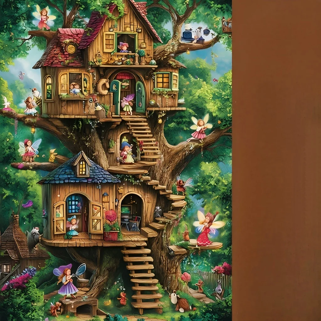 Fantasy Castle Fairy Treehouse Farm Shop Camping Jigsaw Puzzle - 500-2000pcs Adult & Kids Art Game Relaxing Scenery Home Decor G