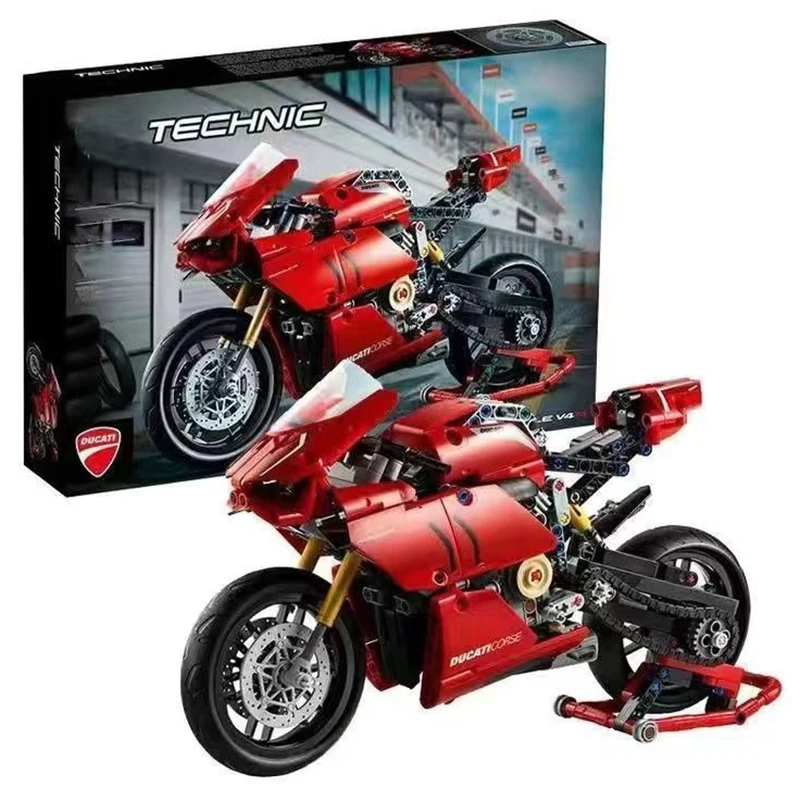 

V4R Motorcycle 42107 Building Set Collectible Superbike Display Model Kit For Adults Motorcycle Enthusiasts Birthday Gifts