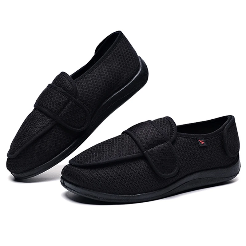 Spring Autumn Breathable Opened Front And Rear Widened Cloth Soft Comfortable Soles Healthy Diabetes Fat Shoes