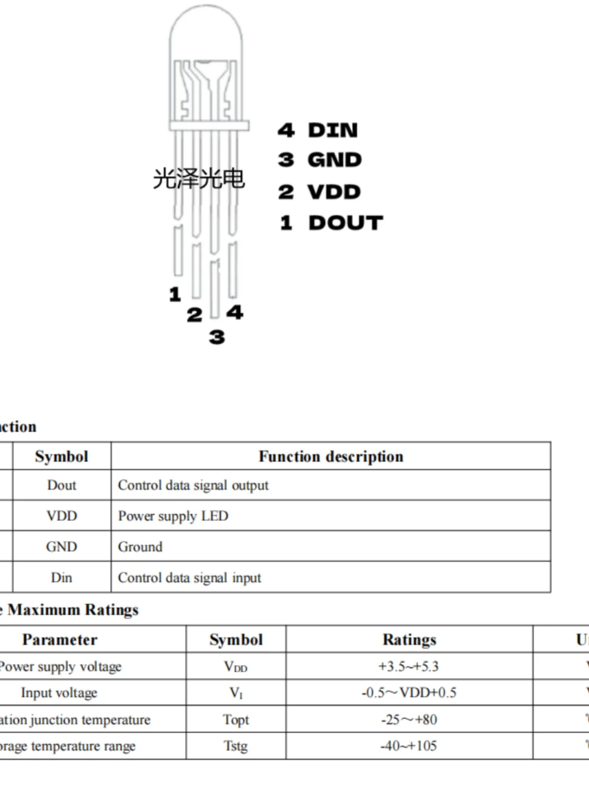 Highlight WS2812B plug-in lamp beads F5RGB built-in IC 5V programmable in-line 5MM Symphony full color LED