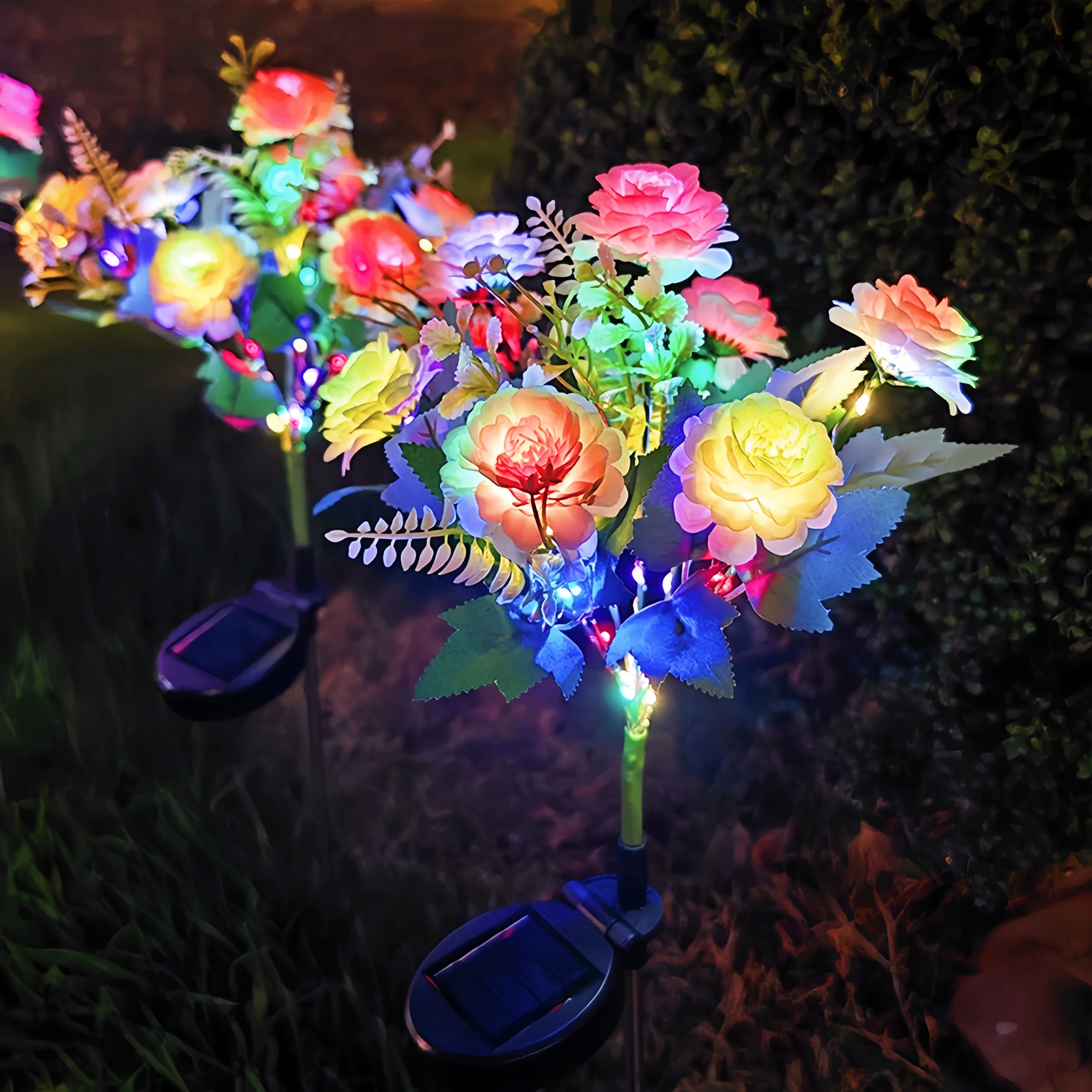 

Solar LED Lights Hibiscus Flower Lawn Lamp IP65 Outdoor Waterproof For Yard Patio Garden Decoration Flower Holiday Party Lantern