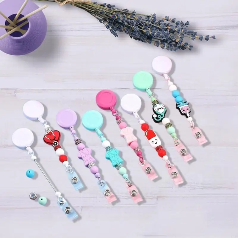 

76 шт., выдвижная катушка для бейджа, модный держатель для бейджа для медсестер, именной карты