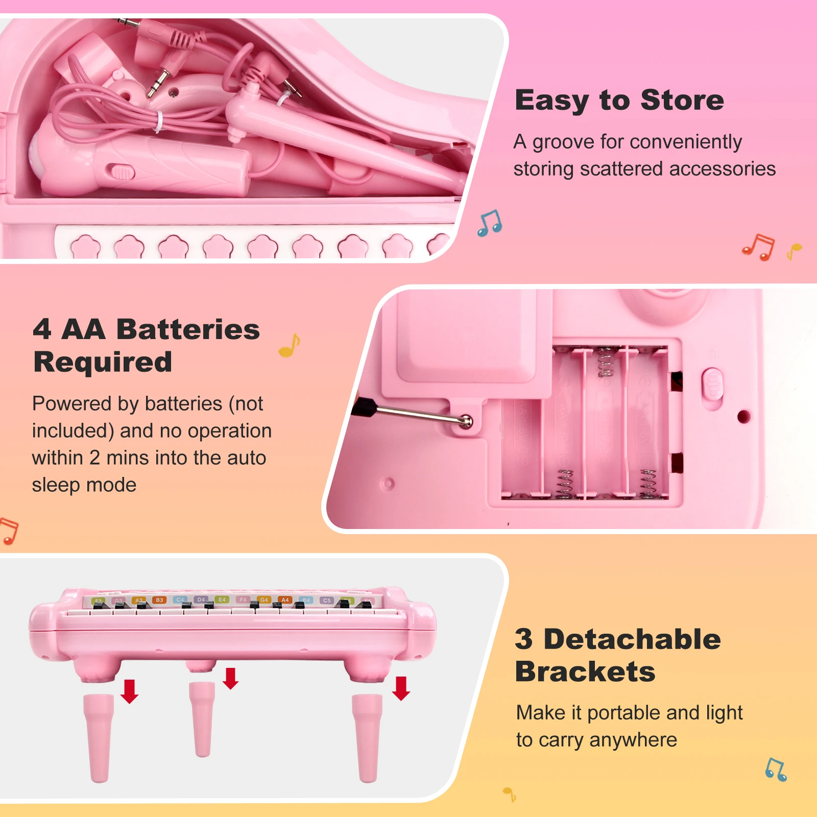 Children's Electronic Keyboard Piano Toys With Microphone Mini Piano Toys Kid Musical Instrument Educational Toys for Kid Gifts