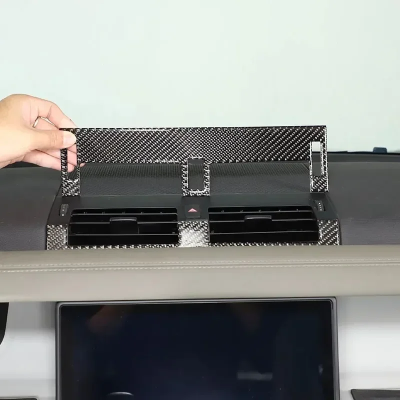 

Для Land Rover Defender 90 110 130 20-25 Мягкое углеродное волокно, центральное управление автомобилем, вентиляционная крышка кондиционера, накладка, автомобильные аксессуары